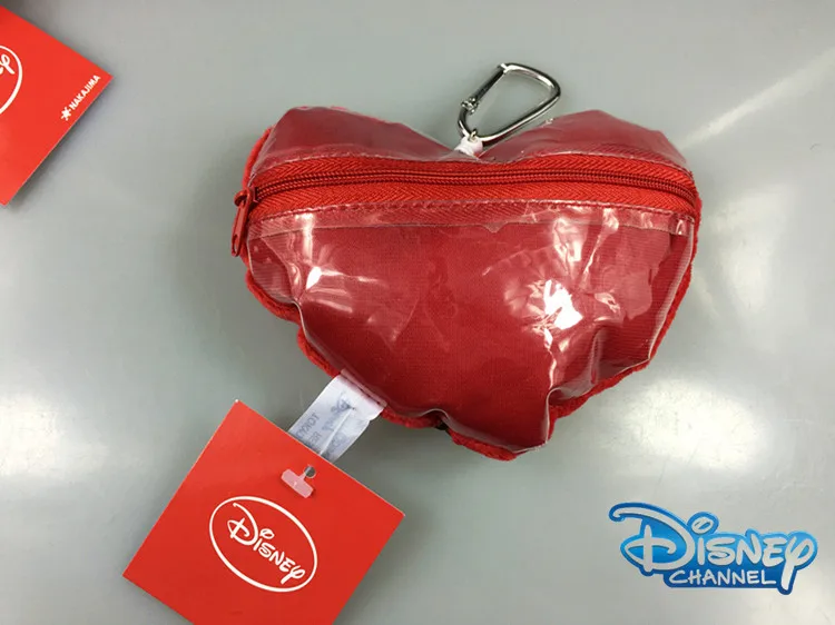 Disney Микки Маус кошельки с рисунками плюшевый Кошелек держатель для монет для карт в форме сердца подвеска с Минни украшение милый кошелек для монет