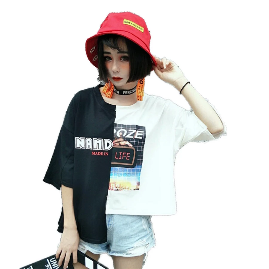 Женская хлопковая Футболка AULEAD в стиле Харадзюку летняя футболка уличная одежда