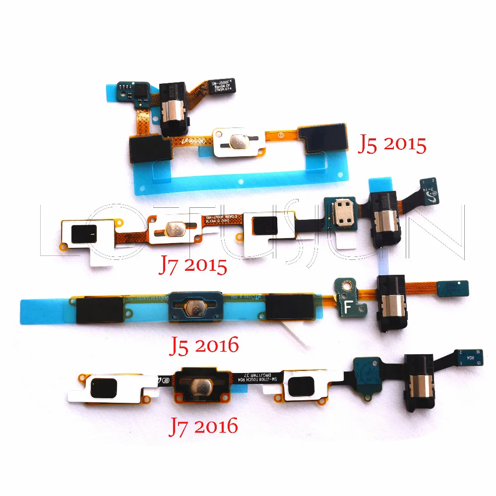 

20x home button return menu light Sensor &Headphone Jack audio flex For samsung galaxy J5 J500F J7 J700F J5 J7 2016 J510F J710F