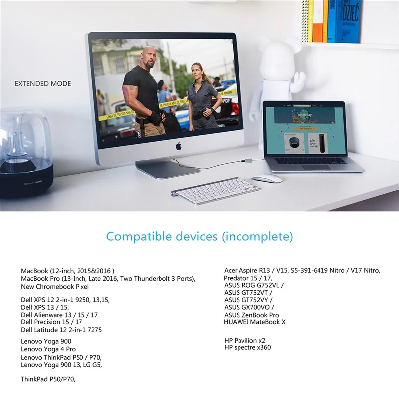 Кабель адаптер NewBEP Type C к HDMI USB для Sumsung S8 Plus LG G5 Macbook Pro Lenovo Yoga 900 ASUS New Chromebook Pixel| |