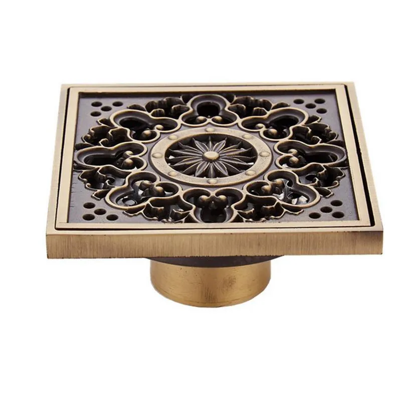 Хит продаж! Европейский античный медный дезодорант для слива пола высокое