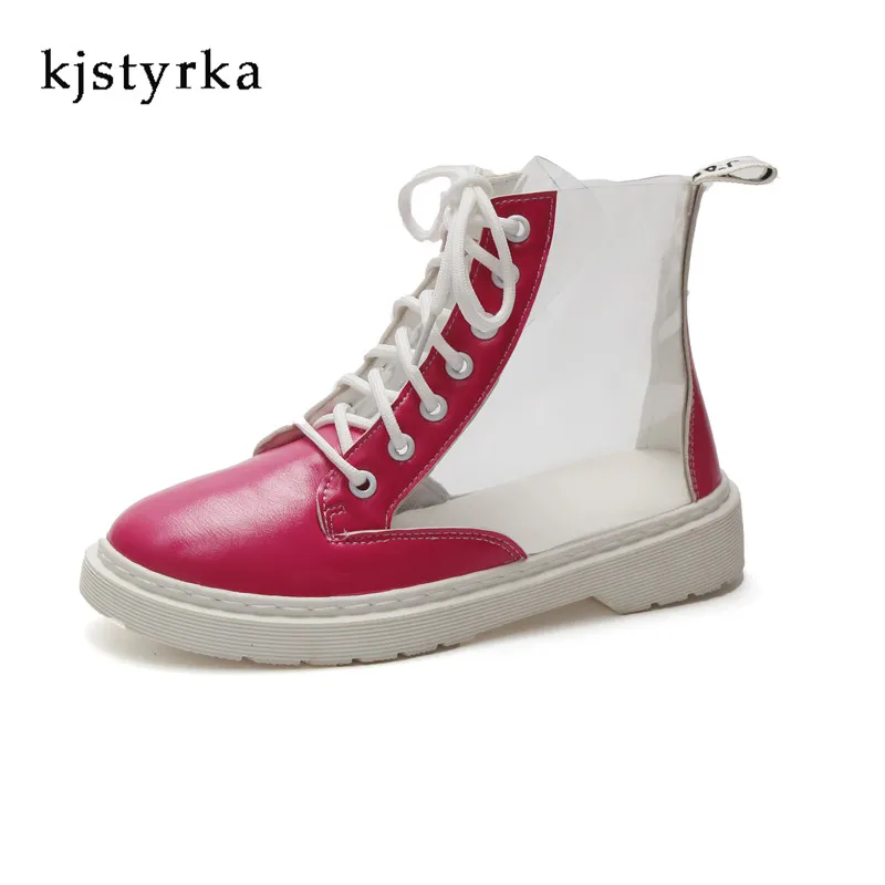 Kjstyrka zapatillas mujer Простые Модные оригинальные прозрачные повседневные женские кроссовки tenis feminino женские эспадрильи - Цвет: Розовый