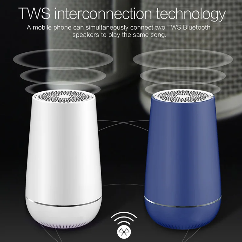 Мини Портативный беспроводной Bluetooth динамик TWS 3D стерео объемный звук бас