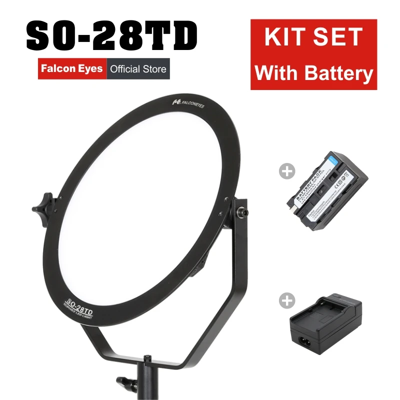 Falcon Eyes Video светильник 28W Led Soft Fotografia Panel Lamp Round Studio для съемки рекламы|lighting for film|video