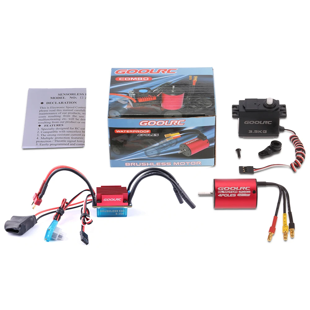 Бесщеточный двигатель GoolRC 3200KV S2838 4500KV 35A ESC 3 5 кг комбинированный Серводвигатель