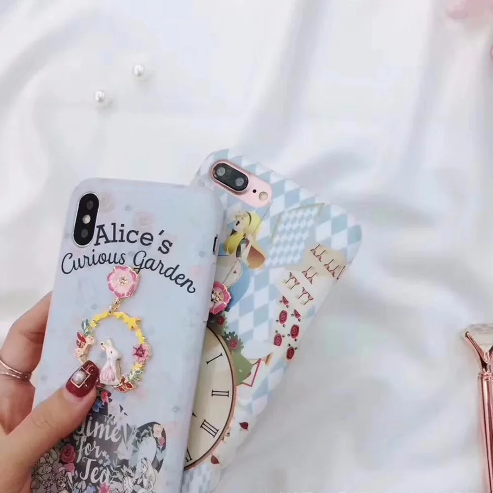 PGSD Simple fashion Alice wreath Mobile phone shell for iphoneXS MAX XR apple7/8Plus 6s Soft silica gel case protect back cove |