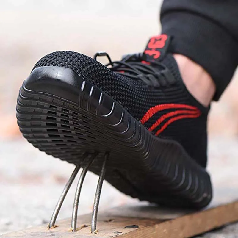 Мужские дышащие ботинки со стальным носком защитная обувь мужские уличные