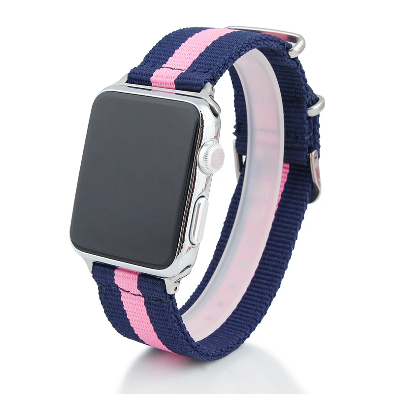 Нейлоновый ремешок для часов NATO apple watch Холщовый iwatch 3/2/1 38 мм 42 браслет умных