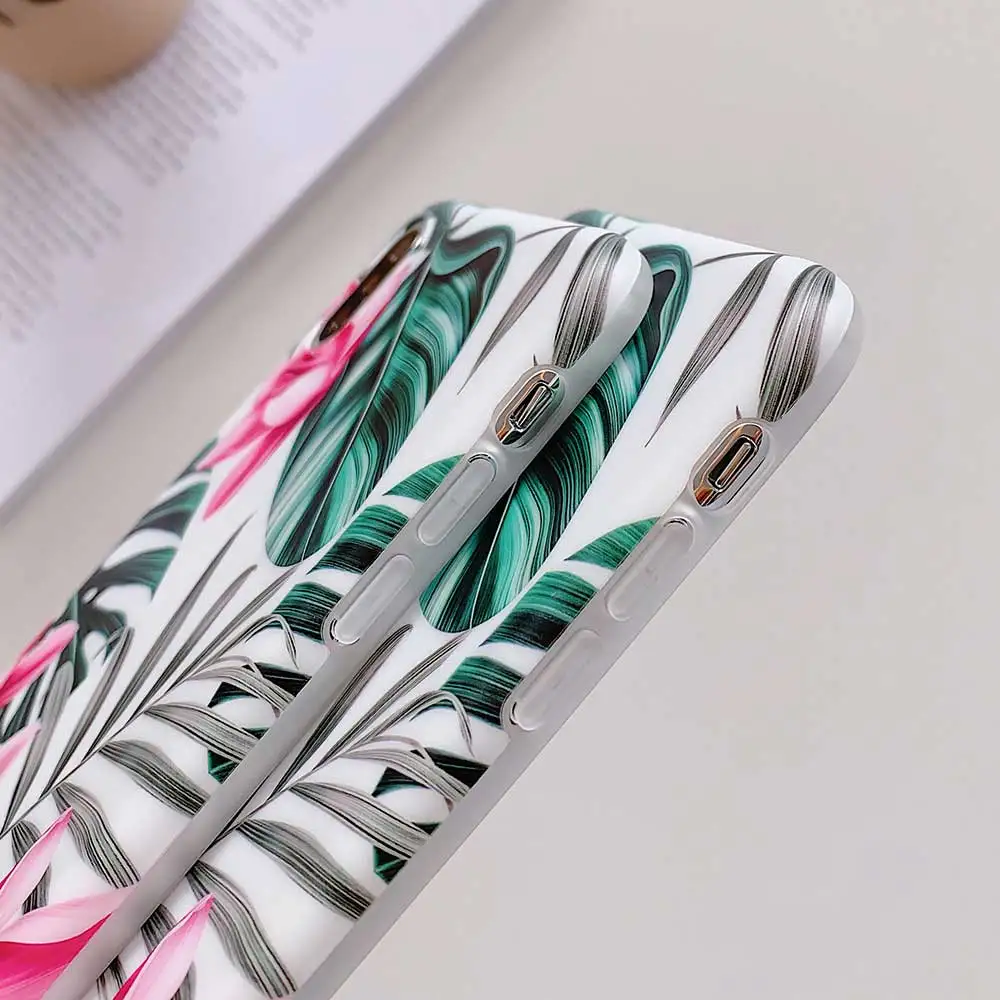Чехол Boucho для iphone XS Max XR X Plants Art с цветочными листьями чехол телефона 6 6S 7 8 Plus