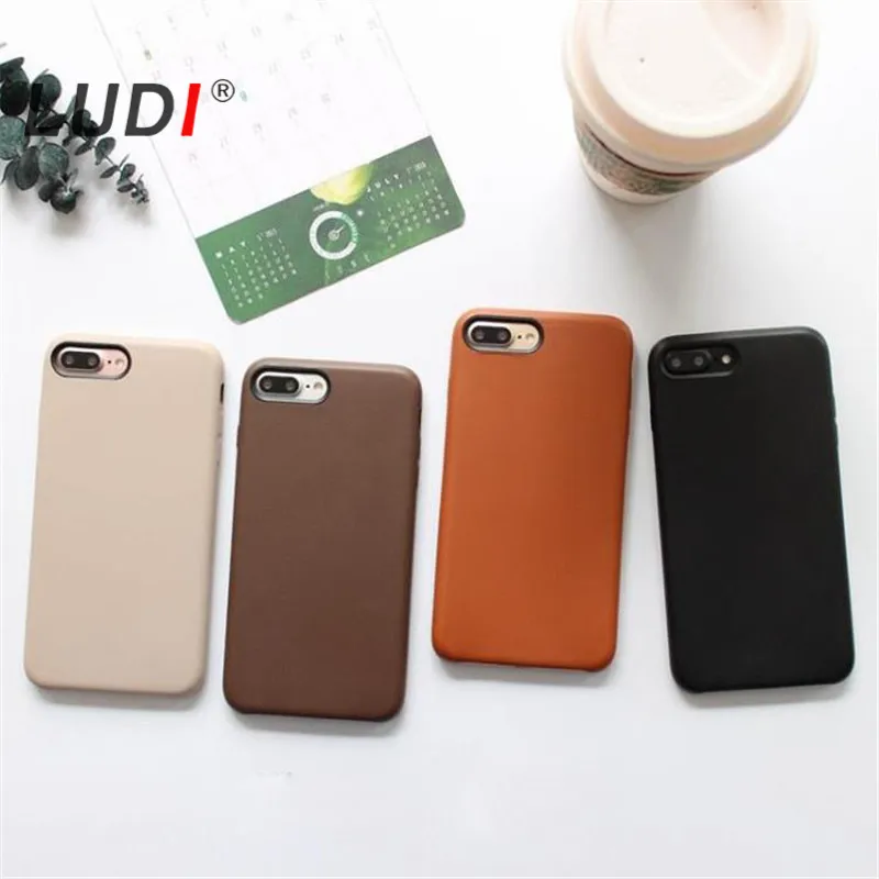 Чехол из высококачественной старинной официальной кожи LUDI, мягкий покрытие из искусственной кожи PU для iPhone 7 7 Plus, роскошный ретро-фундас 6 6s Plus.