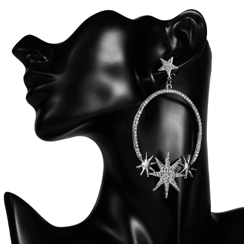 Find Me Новые Модные Винтажные геометрические висячие серьги из сплава для женщин