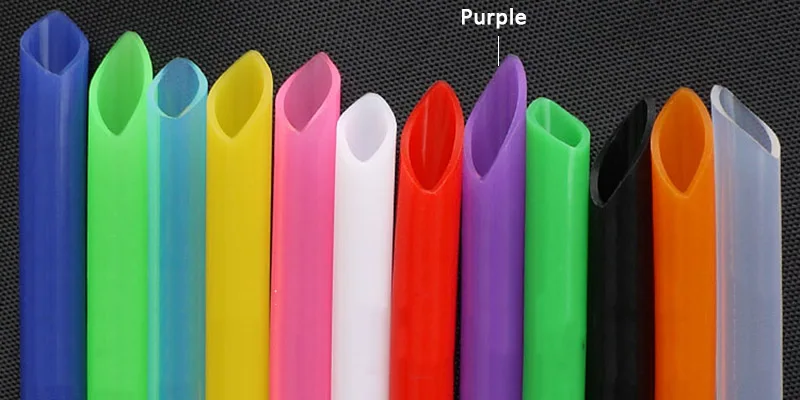Purple 1/3/5 метров 3x5 мм высокая и низкая термостойкость Безвкусный нетоксичный прозрачный пищевой силиконовый шланг Труба - Цвет: Purple