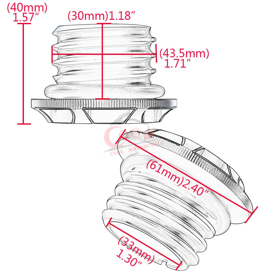 Мотоциклетная декоративная масляная крышка с черепом на заказ для топливного
