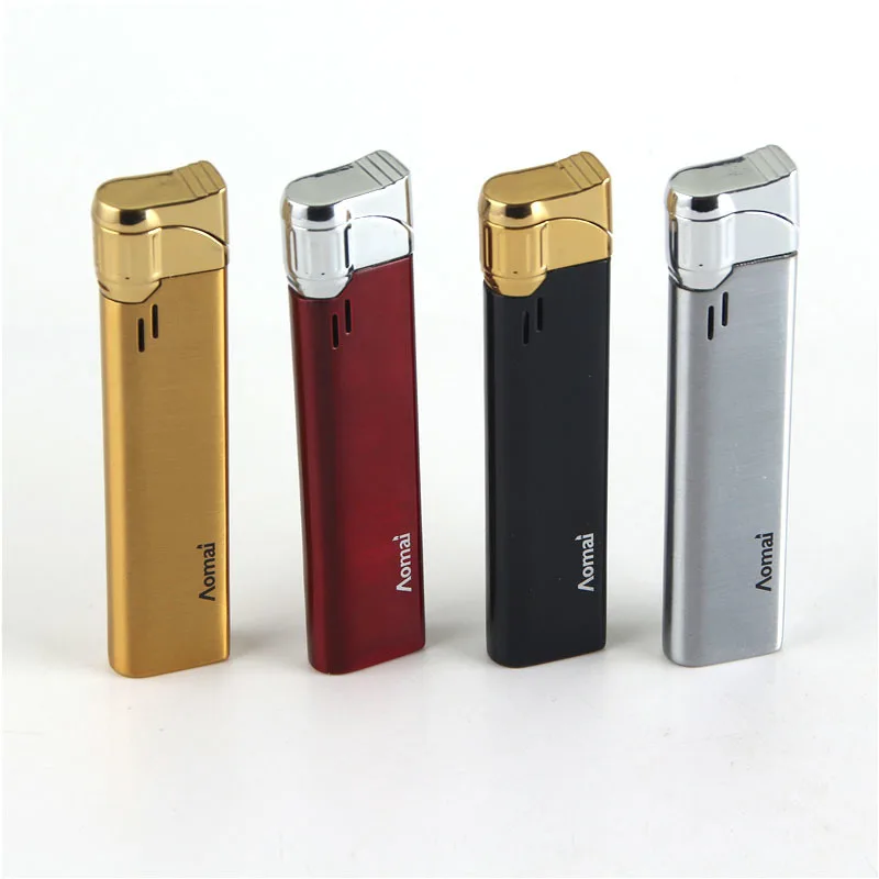 Аксессуары для сигарет ветрозащитная тонкая газовая зажигалка женщин