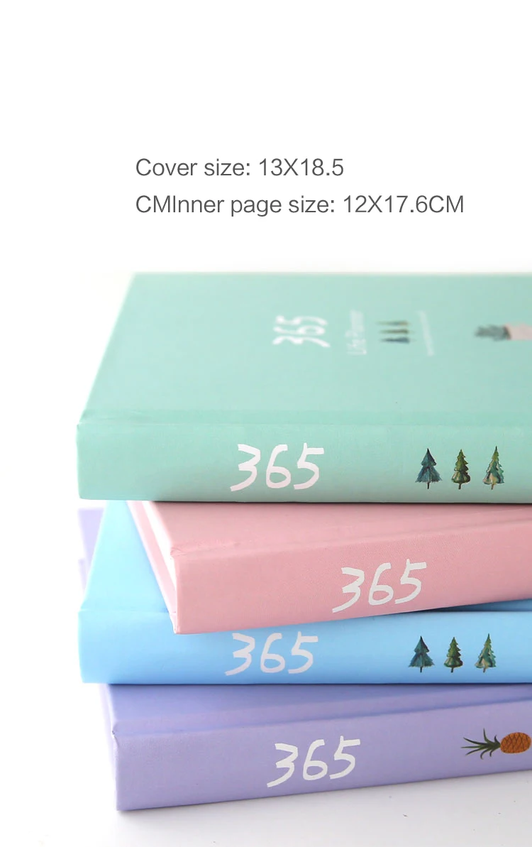 Jianwu милый мультфильм 365 день план книга Цвет внутренняя страница планировщик тетрадь подарок Книга Школьные принадлежности