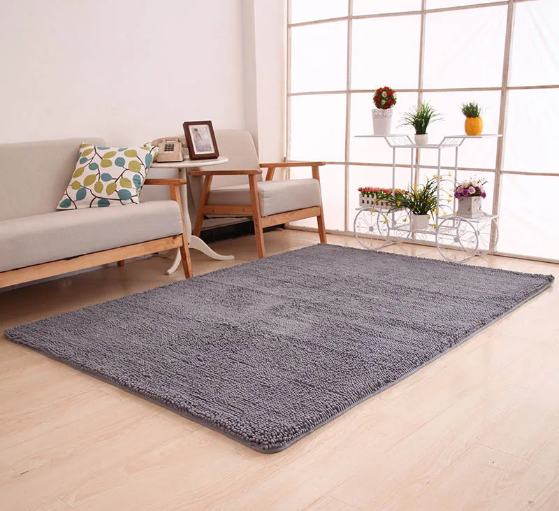 Gray Rugs 17-Цвет анти-скольжения ковры ткань с ворсом из шенили красный Ванная комната коврики для дома украшения Гостиная на коврике арабских цифр впитывающие коврики ковер - Цвет: Gray Rugs