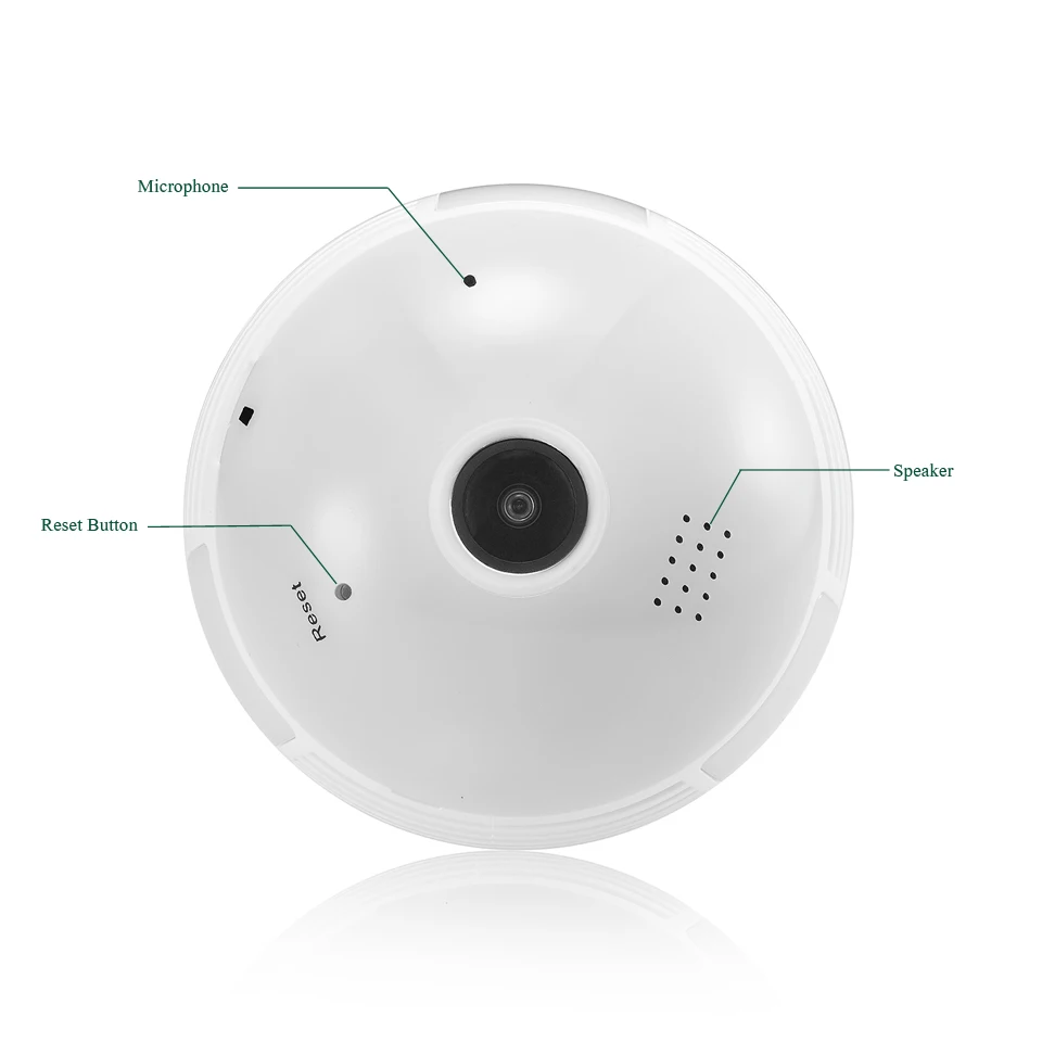 P 1080 960 беспроводной панорамный IP 3D VR Камера Wi Fi 3MP 5MP лампочки FishEye наблюдения 360