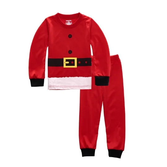 Хлопковая футболка и штаны для мальчиков девочек осенне-зимняя Пижама
