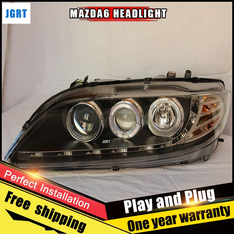 Автомобильные светодиодные фары 2 шт. для Mazda 6 2003-2013 головных фар Светодиодные ДХО