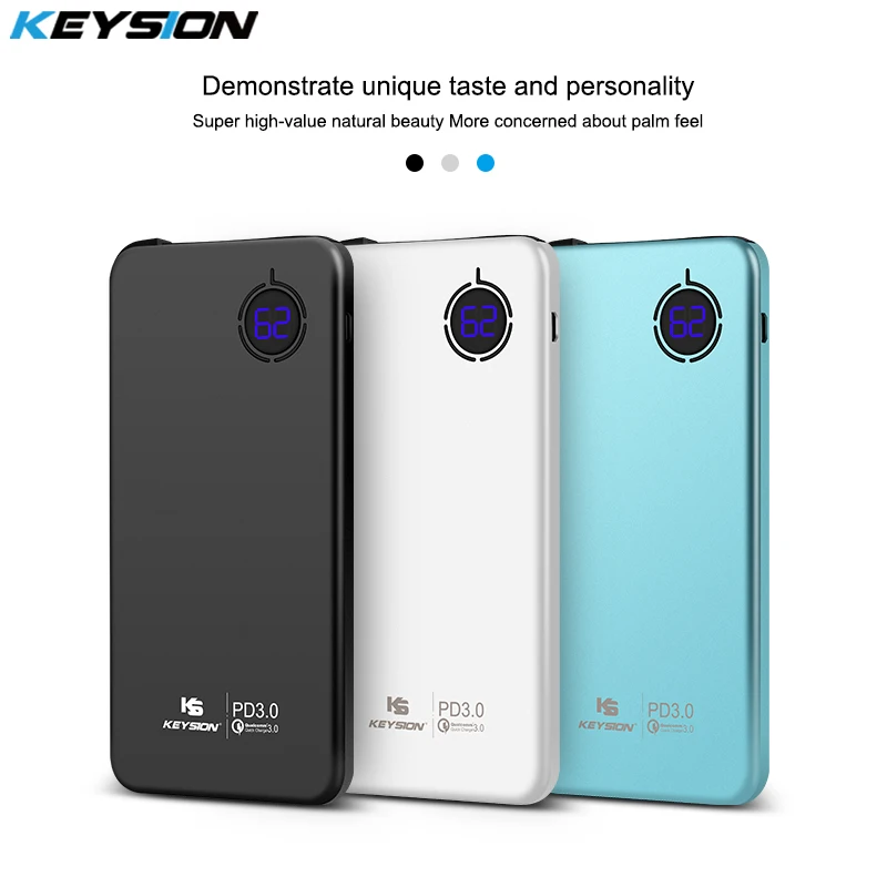 KEYSION 8000mAh 29 6 WH Type C PD Быстрая зарядка Power Bank 18W 3 портовый QC3.0 внешний аккумулятор для