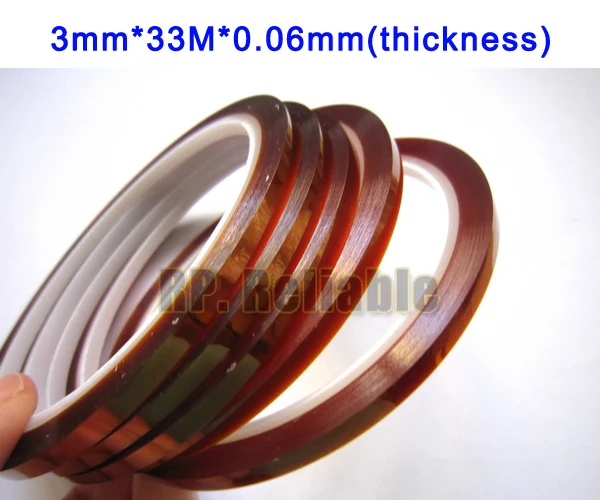 2x3 мм * 33 м 0 06 устойчивая к высоким температурам лента липкая Полиимид Sticky for IC /Chips