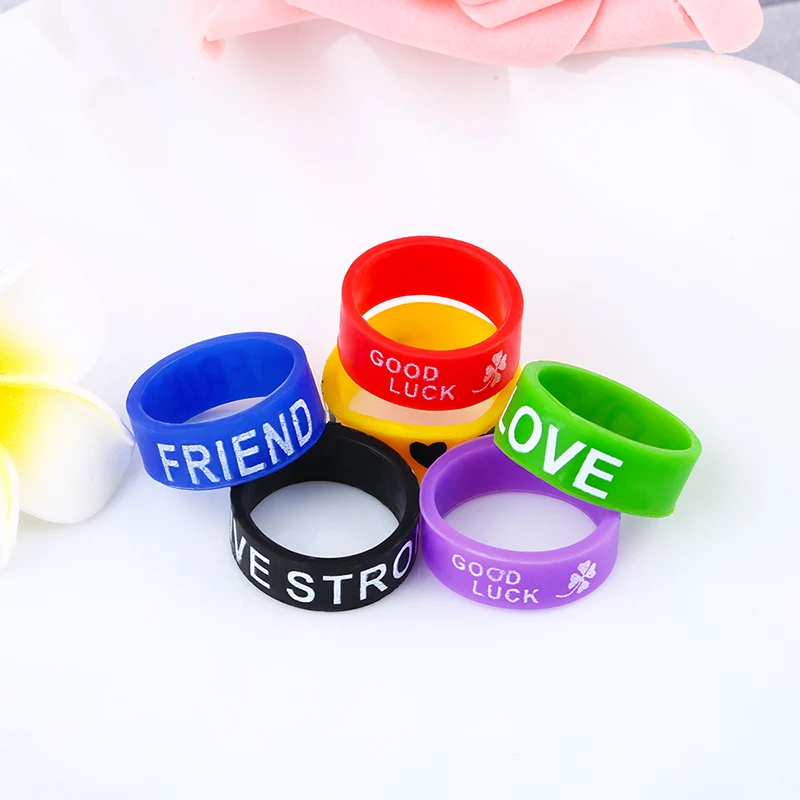 FLOLA Экологичное Силиконовое женское кольцо гибкие спортивные резиновые