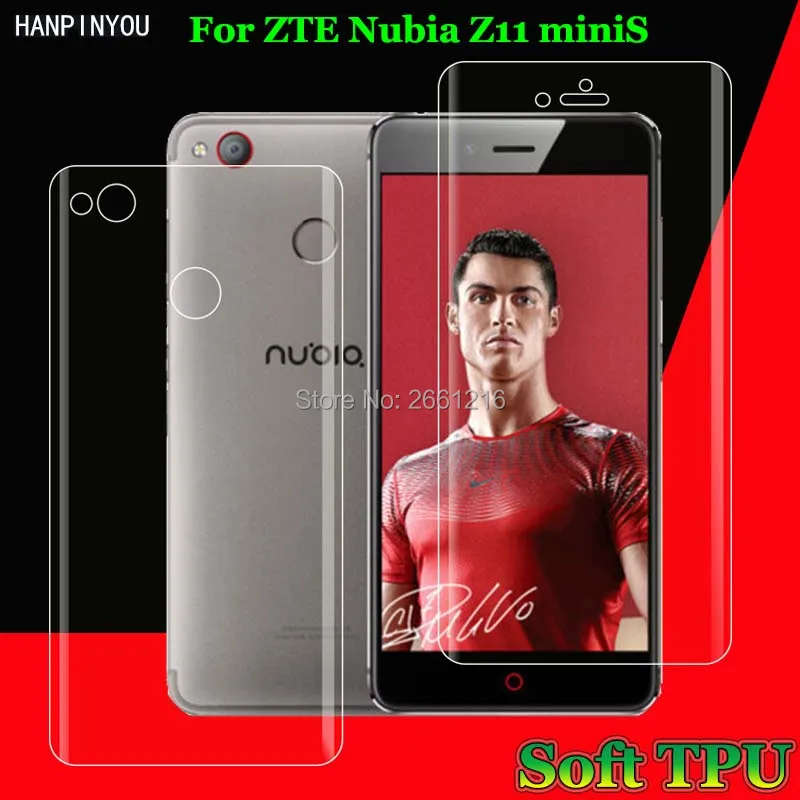 Для ZTE Nubia Z11 miniS mini S 5 2 дюйма шт. = Передняя и задняя тонкая фотоблестящая защита