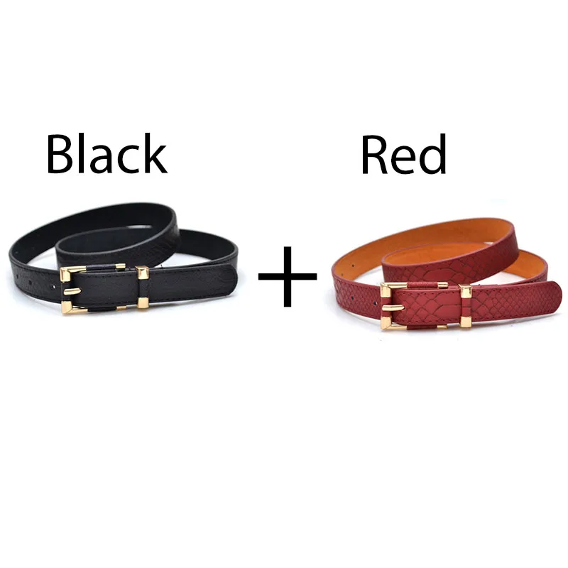 Black Red Роскошные ремни, женские ремни, дизайнерские ремни для женщин, кожзам, женский ремень для джинсовых брюк, cinturon mujer kemer - Цвет: Black Red