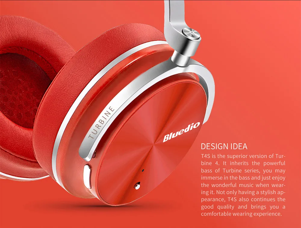 Bluedio T4S беспроводные bluetooth-наушники с шумоподавлением, беспроводная гарнитура с микрофоном для мобильных телефонов