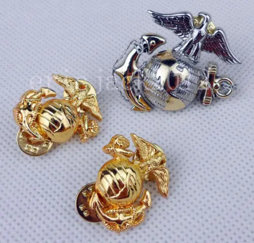 US Navy Marine Corps Officer Cap Badge USMC Lapel Hat Pin-USMC BADGES | Спорт и развлечения