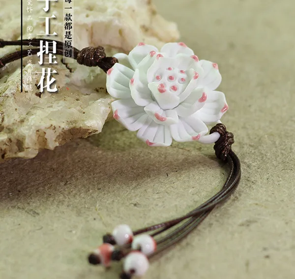 Красивое элегантное Очаровательное длинное керамическое ожерелье с бахромой из