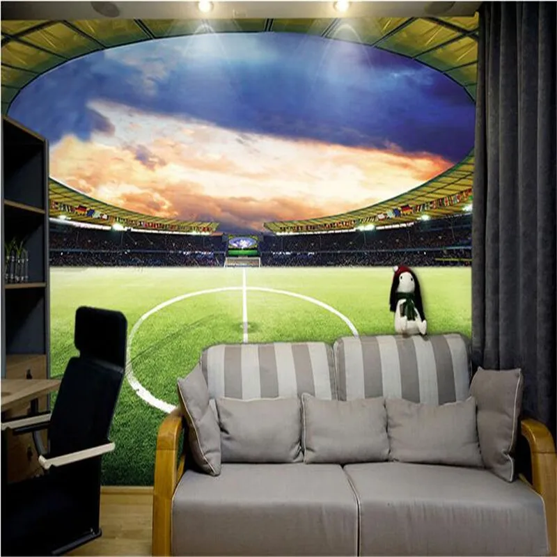 Фото Фотообои 3d большой фотообои футбольный стадион Персонализированные кафе бар