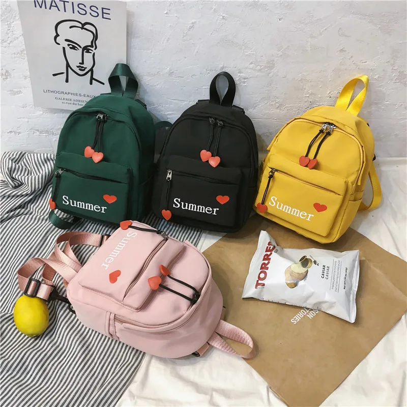 Милый маленький нейлоновый рюкзак для девочек-подростков удобная летняя легкая