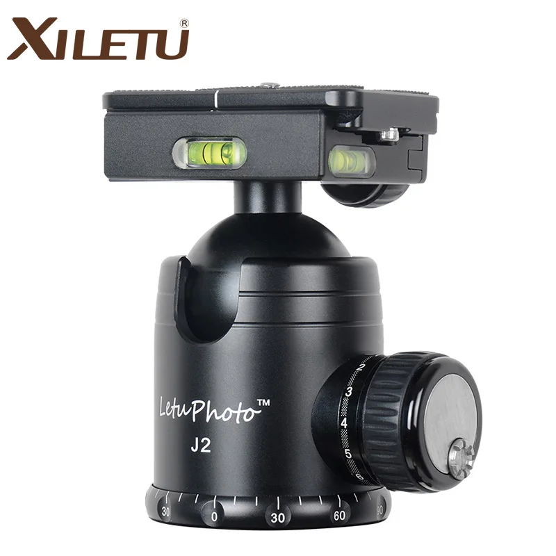 

XILETU J2 360 Panoramic Panorama Ball head Clamp Aluminum Alloy Tripod Head with Quick Release Plate /Damping Tuning System