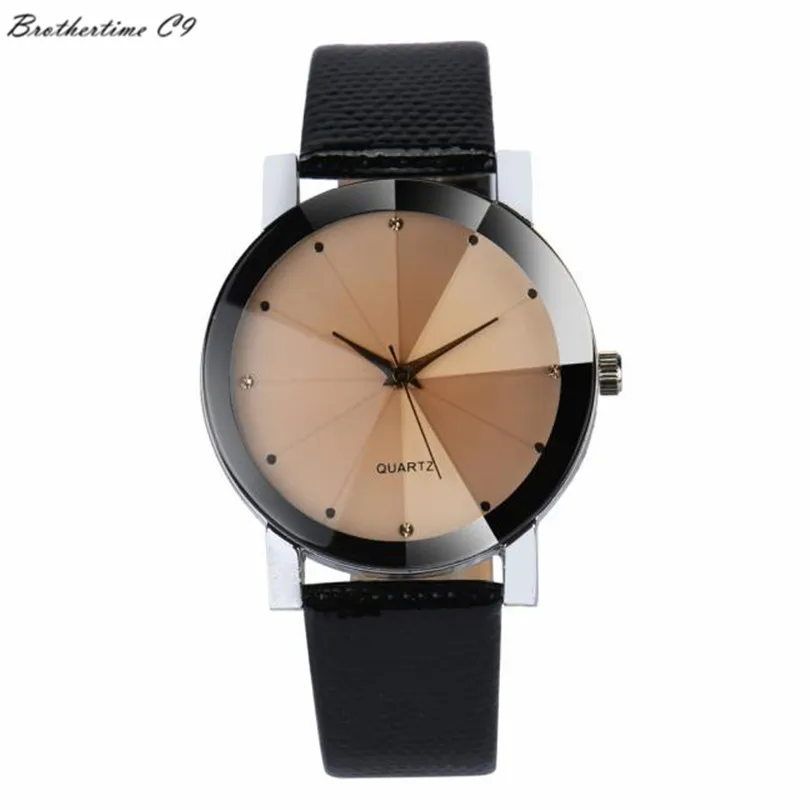 Часы мужские и женские кварцевые из нержавеющей стали с кожаным ремешком|watch