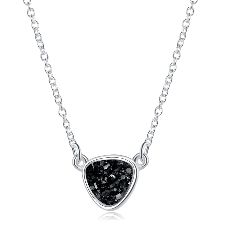 Изысканный дизайн маленький в ловушке Drusy короткая Мода Любовь ожерелье подарок