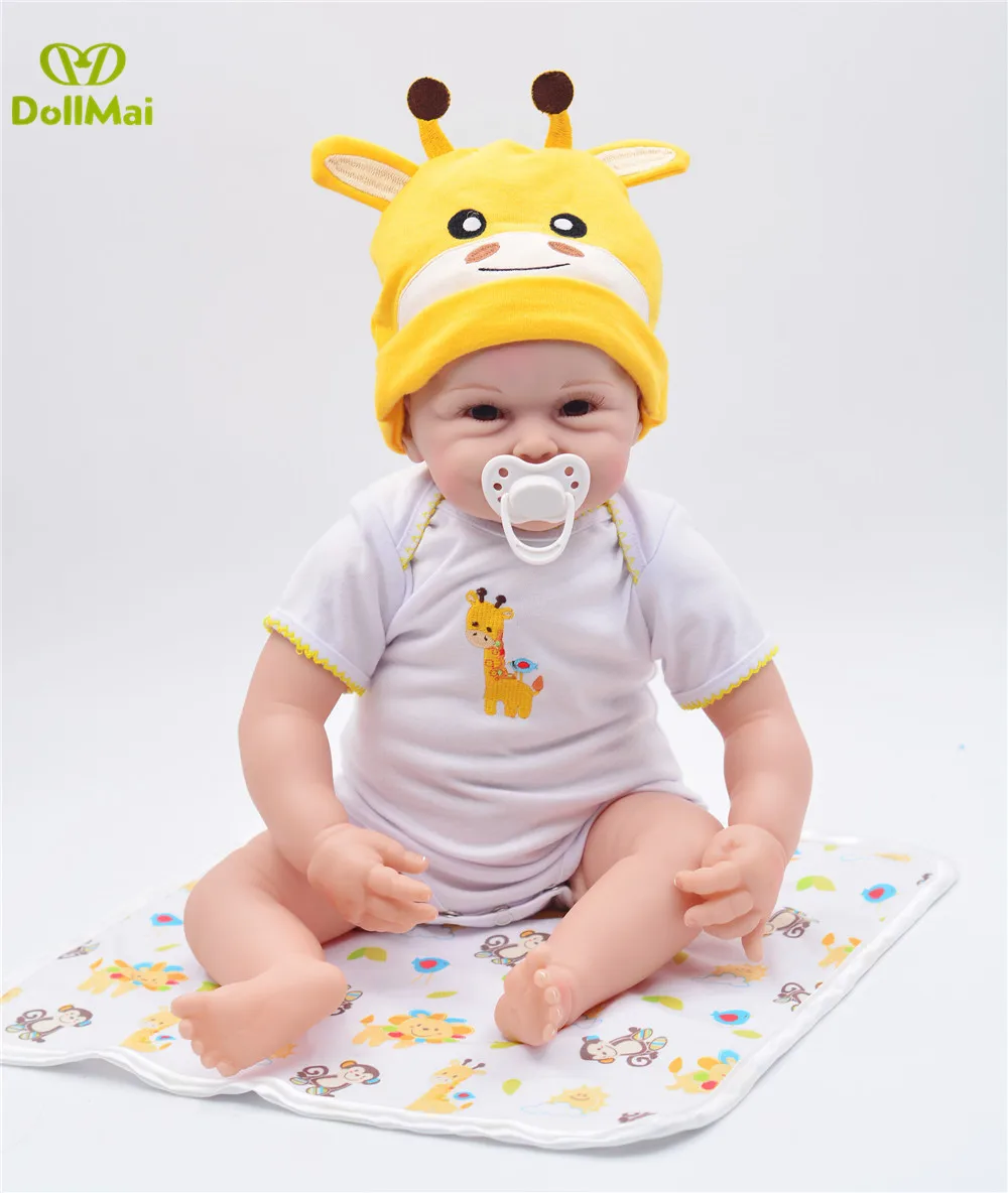 55 см Силиконовые Reborn куклы Baby живой реалистичный Boneca Bebe реалистичные настоящая