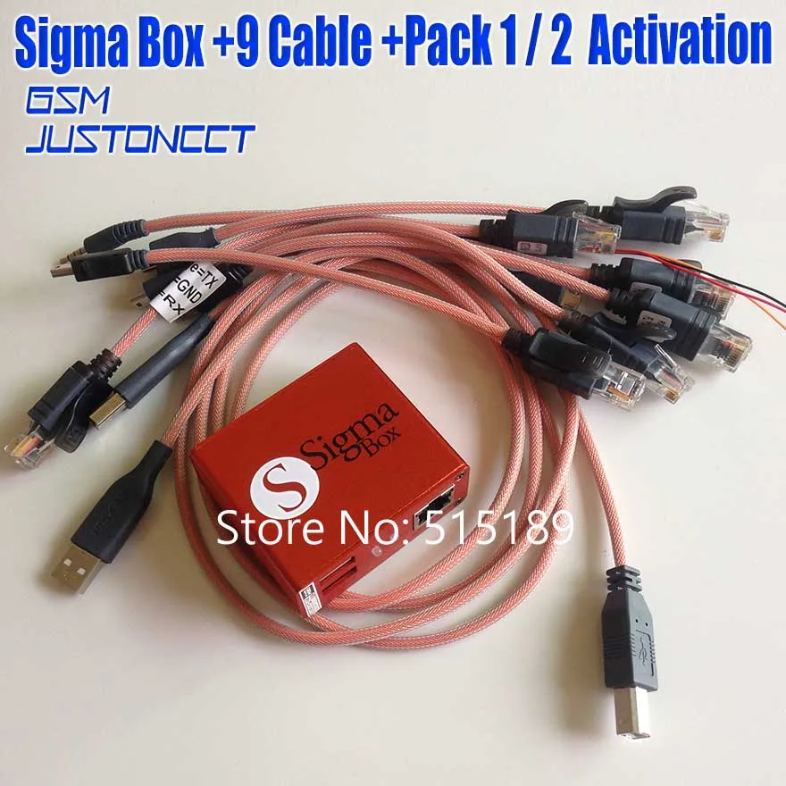 gsmjustoncct 2019 Version 100% Original new sigma box with pack1+ Pack2 + 9 cable set | Мобильные телефоны и аксессуары