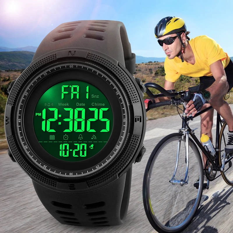 SKMEI Brand Men Sports Watches Fashion Chronos Countdown Men's Waterproof LED Digital Watch Man Military Clock Relogio Masculino|Мужские