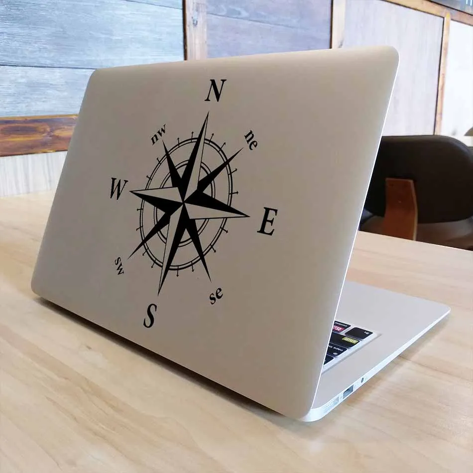 Виниловая наклейка с компасом для Apple 2016 MacBook Pro 13 Air Decal Retina 11 12 15 17 дюймов Mac HP Mi