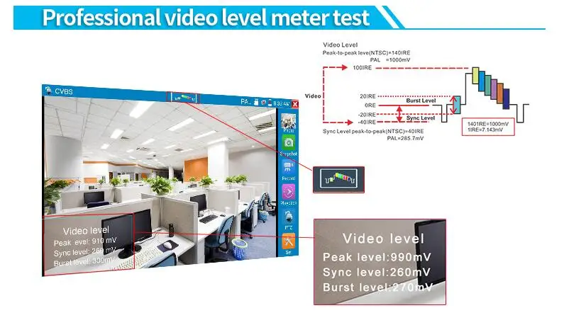 IPC8600 плюс 7 дюймовый тестер системы скрытого Видеонаблюдения Монитор H.265 4 к ip-камера тестер поддержка 5MP AHD 8MP TVI CVI 1080P HD SDI CVBS TDR кабель tracer