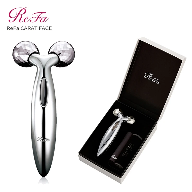 ReFa CARAT роликовый массажер лица микро-ток разминающий массаж лечение движения Платиновое покрытие водонепроницаемый лифтинг лица