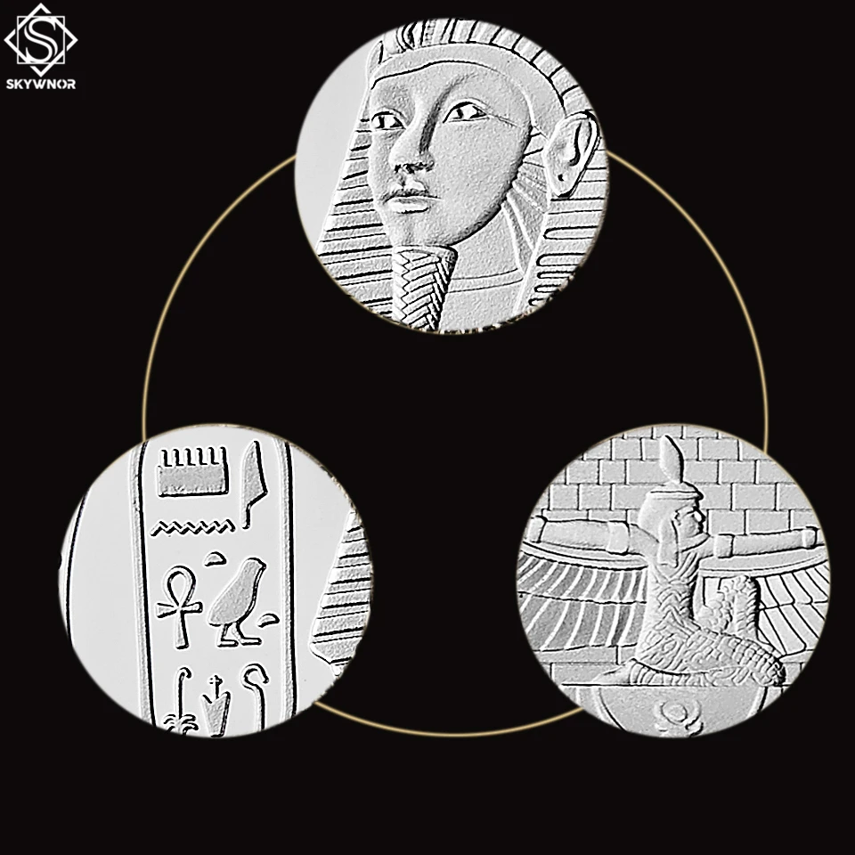 5 шт. посеребренные монеты пирамиды Сфинкс | Дом и сад