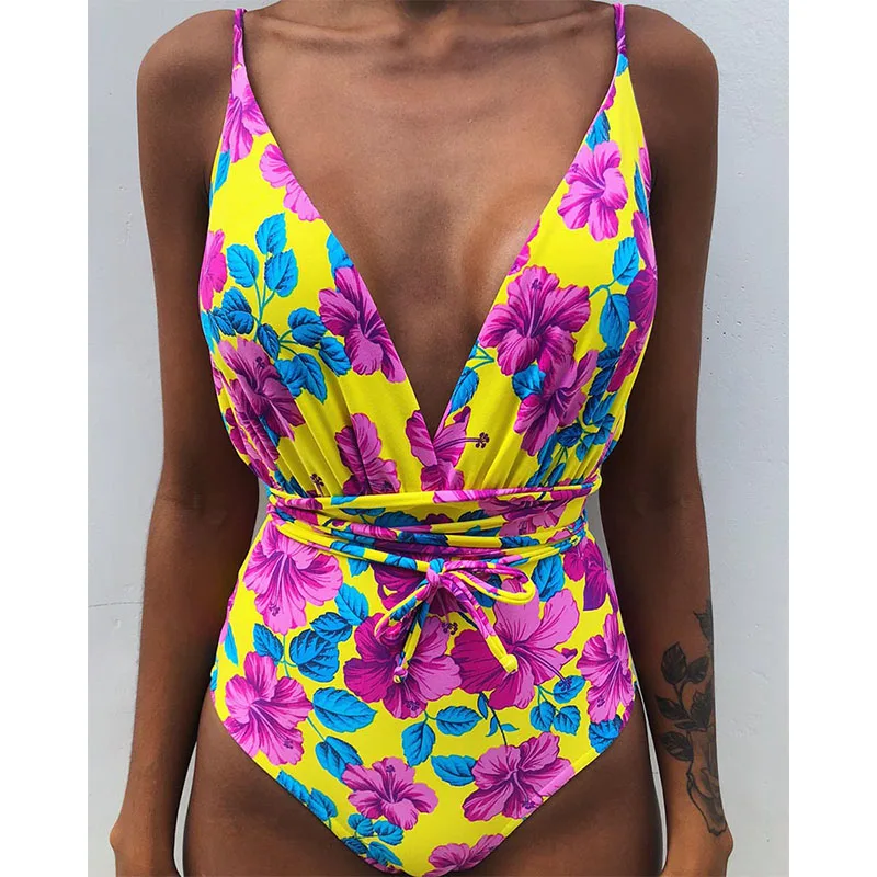 Новинка 2019 сексуальный цельный купальник женский боди с открытой спиной