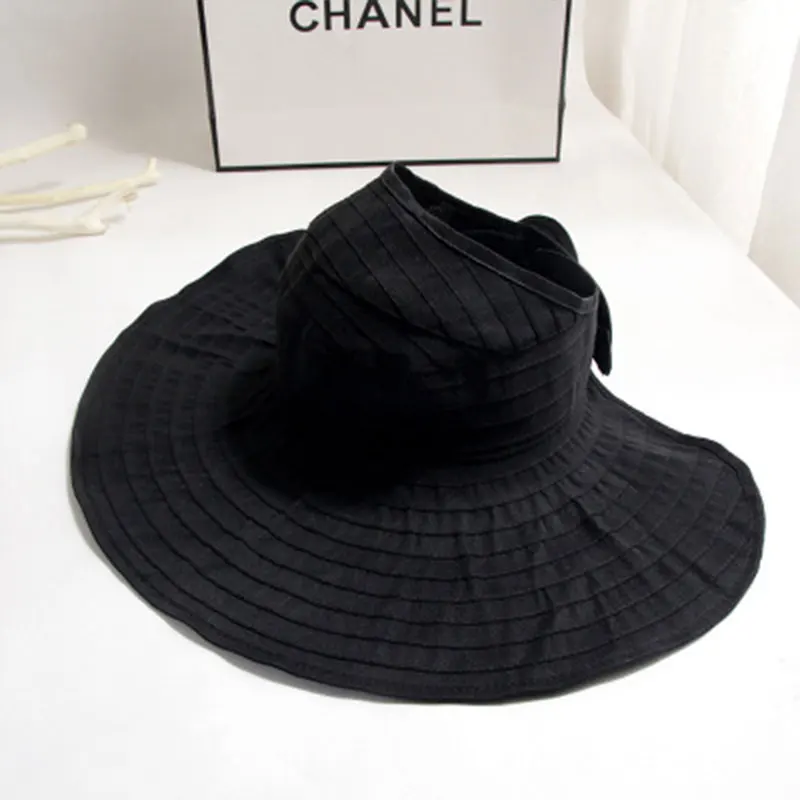 Пляжная кепка с козырьком от солнца обернутая хвостиком Складная шляпка для