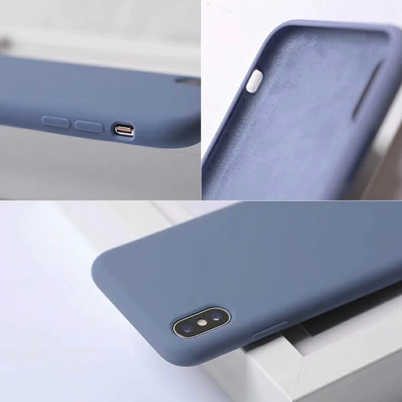 Жидкий силиконовый чехол для телефона iPhone 6 7 8 plus защитный X XR XS MAX iphonex 7plus x
