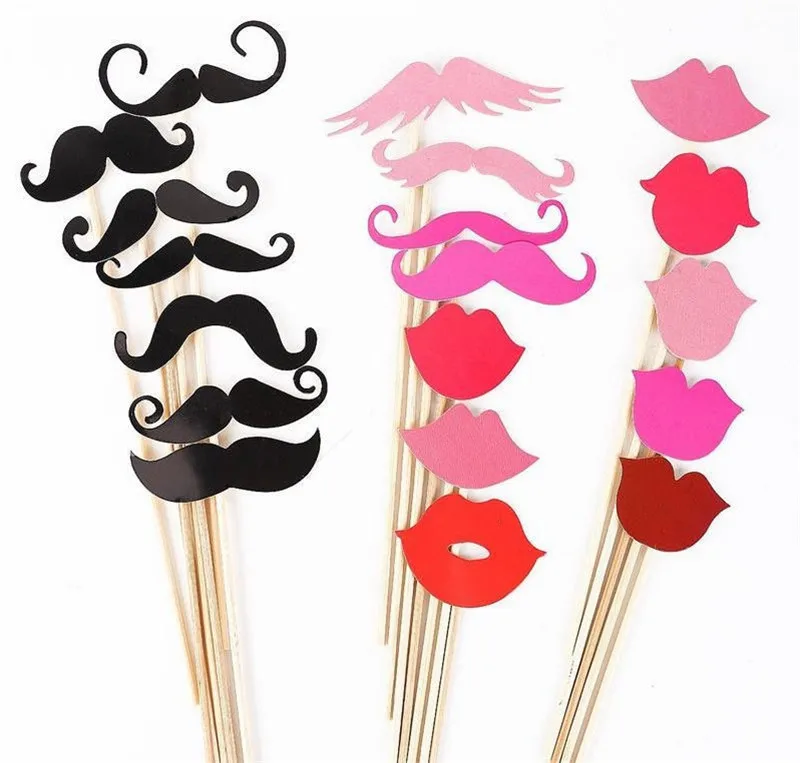 44 шт./Партия Красочные Веселые шляпы для борода и губы реквизит фотографий