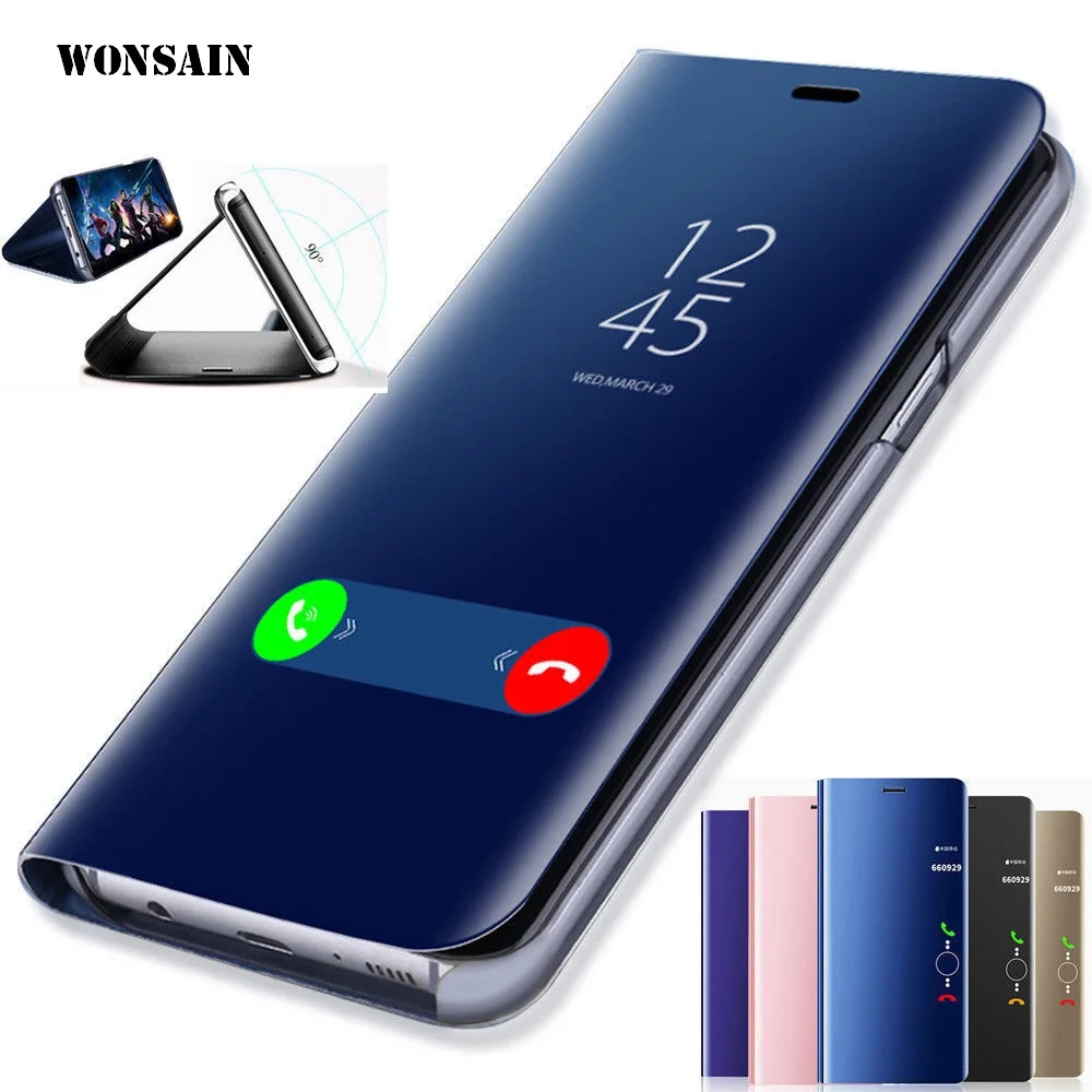 Wonsain Clear View умный зеркальный чехол для телефона iphone XR XS MAX X 8 7 6 6s Plus Чехол подставка