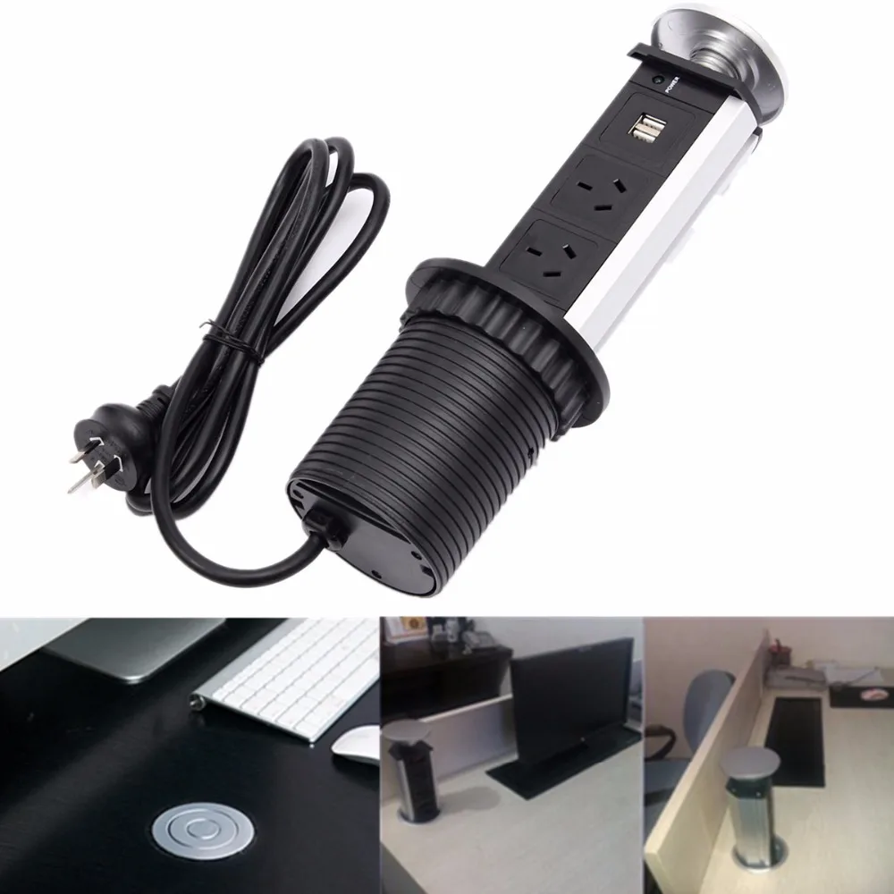 2019 AU кухонная розетка выдвижной кухонный стол столешница Выдвижная 3 2 USB для