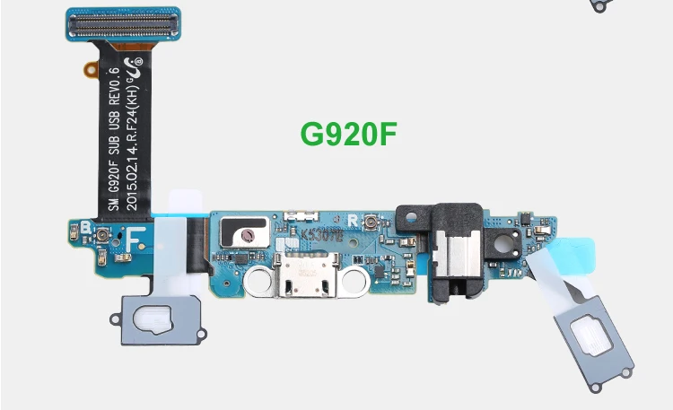 Сменный зарядный гибкий кабель для samsung Galaxy S6 G920F, разъем для наушников, микрофон, usb порт для зарядки, разъем для док-станции